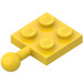 LEGO Geel Plaat 2 x 2 met Kogelgewricht en geen gat in de plaat (3729)