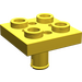 LEGO Geel Plaat 2 x 2 met Onderzijde Pin (Kleine gaten in plaat) (2476)