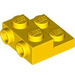 LEGO Gelb Platte 2 x 2 x 0.7 mit 2 Bolzen auf Seite (4304 / 99206)