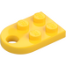 LEGO Gelb Platte 2 x 3 mit Gerundet Ende und Pin Loch (3176)