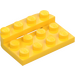 LEGO Geel Plaat 3 x 4 x 0.7 Afgerond (3263)