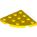LEGO Gelb Platte 4 x 4 Runden Ecke (30565)
