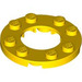 LEGO Yellow Plate 4 x 4 Round with Cutout (11833 / 28620)