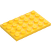 LEGO Yellow Plate 4 x 6 (3032)