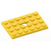LEGO Jaune assiette 4 x 6 avec Trou