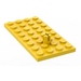 LEGO Yellow Plate 4 x 8 with Helicopter Rotor Holder