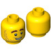 LEGO Yellow Plumber Joe Minifigure Head (Recessed Solid Stud) (3626 / 16147)