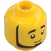 LEGO Yellow Police Dog Trainer Minifigure Head (Recessed Solid Stud) (3626 / 101353)