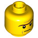 LEGO Yellow President Business Minifigure Head (Safety Stud) (3626 / 16636)