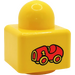 LEGO Gelb Primo Backstein 1 x 1 mit Auto (31000)
