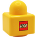 LEGO Jaune Primo Brique 1 x 1 avec LEGO logo sur Côtés opposés (31000)