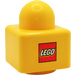 LEGO Gelb Primo Stein 1 x 1 mit LEGO Logo auf Gegenseiten (31000 / 83015)