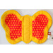 LEGO Yellow Primo Large Butterfly Wings (cloth) with red/yellow on one side and green with white dots on other side (41648)