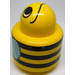 LEGO Gul Primo Rund Rattle 1 x 1 Klods med BumbleBee Mønster (41085 / 75592)