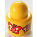 LEGO Yellow Primo Round Rattle 1 x 1 Brick with butterflies (31005 / 75592)