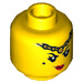 LEGO Gelb Princess Iron Fan Minifigure Kopf (Einbau-Vollbolzen) (3626 / 66048)
