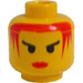 LEGO Yellow Princess Storm Head (Safety Stud) (3626)