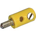 LEGO Amarillo Prong Electric Conector con 2 Plug Agujeros