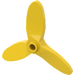 LEGO Geel Propeller met 3 Messen met Klein Pin Gat