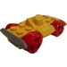 LEGO Gelb Racers Chassis mit rot Räder