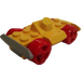 LEGO Yellow Racers Chassis with Red Wheels (76544)