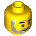 LEGO Yellow Rafter in Dark Red Jacket Minifigure Head (Recessed Solid Stud) (3626 / 38319)