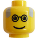 LEGO Yellow Railway Employee 6 Head (Safety Stud) (3626)