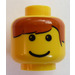 LEGO Yellow Railway Employee 7 Head (Safety Stud) (3626)