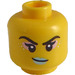 LEGO Yellow Retro Space Heroine Head (Safety Stud) (3274)