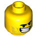 LEGO Yellow Rex Dangervest Minifigure Head (Recessed Solid Stud) (3626 / 47672)