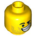 LEGO Yellow Rex Dangervest Minifigure Head (Recessed Solid Stud) (3626 / 57479)