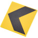 LEGO Yellow Roadsign Clip-on 2 x 2 Square with Black Chevron Sticker with Open &#039;U&#039; Clip (15210)