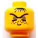 LEGO Yellow Robber Head with Closed Gray Eyes (Safety Stud) (3626)