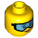 LEGO Yellow Rocket Engineer Minifigure Head (Recessed Solid Stud) (3626 / 43302)