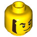 LEGO Yellow Rocket Racer Minifigure Head (Recessed Solid Stud) (3626 / 77790)