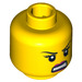 LEGO Yellow Roller Derby Girl Head (Safety Stud) (3626 / 11484)