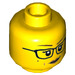 LEGO Yellow Rose Davids Minifigure Head (Recessed Solid Stud) (3626 / 56173)