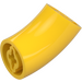 LEGO Yellow Round Brick with Elbow (Shorter) (1986 / 65473)