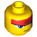 LEGO Yellow Ryo Dual Sided Head (Safety Stud) (3626 / 55711)