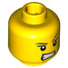 LEGO Yellow Samurai X Head (Recessed Solid Stud) (13620 / 70542)