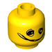 LEGO Yellow Scribble-Face Bad Cop Minifigure Head (Recessed Solid Stud) (3626 / 16041)