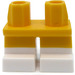 LEGO Gelb Kurz Beine mit Weiß Feet und Hälfte Bein (41879)