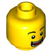 LEGO Yellow Shower Guy Minifigure Head (Recessed Solid Stud) (3626 / 61676)