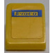 LEGO Yellow Slope 1 x 1 (31°) with Blue &#039;KYOTO&#039; on Yellow Background, Blue Stripe Sticker (50746)