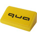 LEGO Yellow Slope 1 x 2 (31°) with qua Sticker (85984)