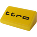 LEGO Yellow Slope 1 x 2 (31°) with ttro Sticker (85984)