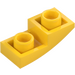 LEGO Yellow Slope 1 x 2 Curved Inverted (24201)