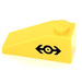 LEGO Yellow Slope 1 x 3 (25°) with Black Arrows and Circle (Left) Sticker (4286)