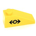 LEGO Yellow Slope 1 x 3 (25°) with Black Arrows and Circle (Right) Sticker (4286)