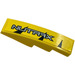 LEGO Yellow Slope 1 x 4 Curved with &quot;NUTRAX&quot; (Right) Sticker (11153)